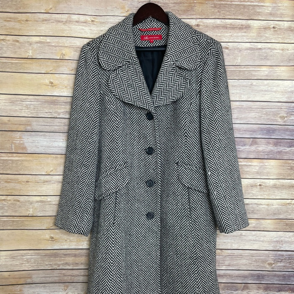 Anne Klein Chevron Coat - Size 16!